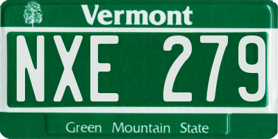 VT license plate NXE279