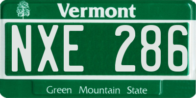VT license plate NXE286