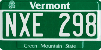 VT license plate NXE298