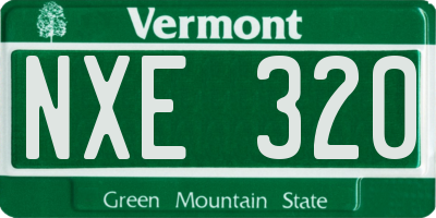 VT license plate NXE320