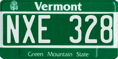 VT license plate NXE328