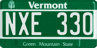 VT license plate NXE330