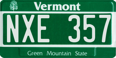 VT license plate NXE357