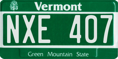 VT license plate NXE407