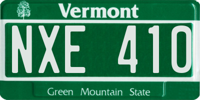VT license plate NXE410