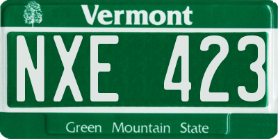 VT license plate NXE423
