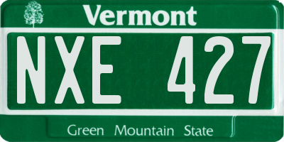 VT license plate NXE427