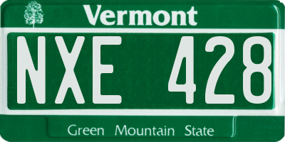 VT license plate NXE428