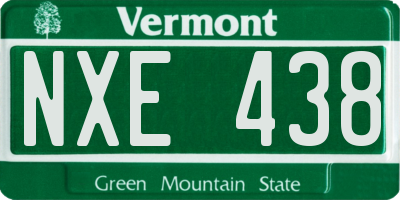 VT license plate NXE438