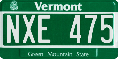 VT license plate NXE475
