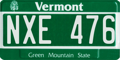 VT license plate NXE476