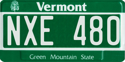 VT license plate NXE480