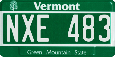 VT license plate NXE483