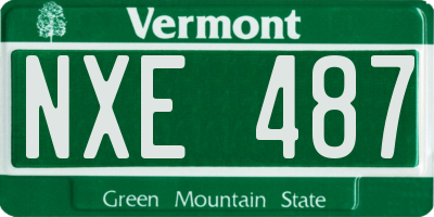 VT license plate NXE487