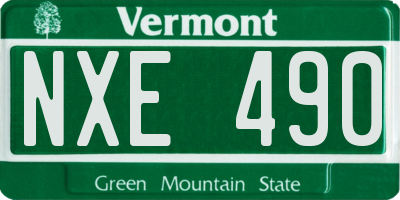 VT license plate NXE490