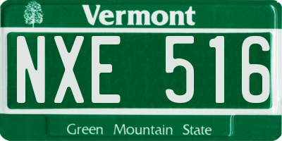 VT license plate NXE516