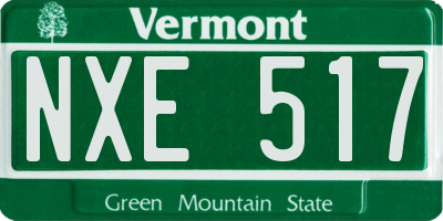 VT license plate NXE517