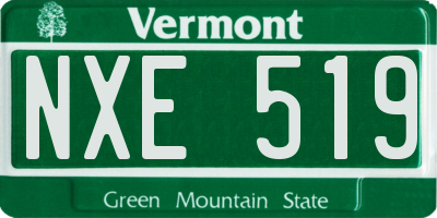 VT license plate NXE519