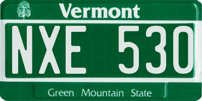 VT license plate NXE530