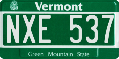 VT license plate NXE537
