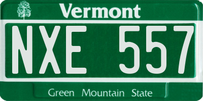 VT license plate NXE557