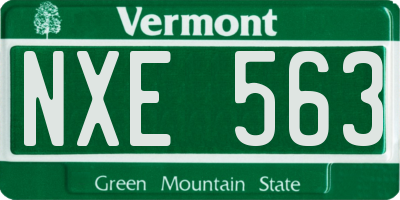 VT license plate NXE563