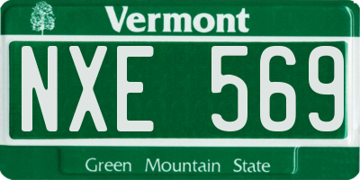 VT license plate NXE569