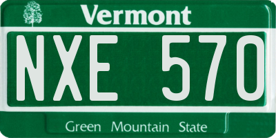 VT license plate NXE570