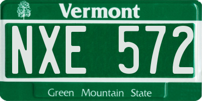 VT license plate NXE572