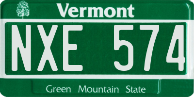 VT license plate NXE574
