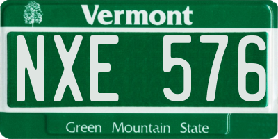 VT license plate NXE576