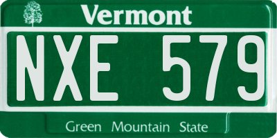 VT license plate NXE579