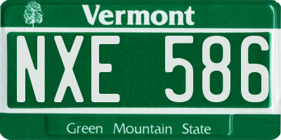 VT license plate NXE586