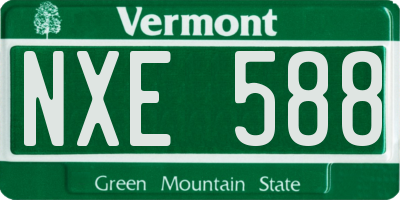 VT license plate NXE588
