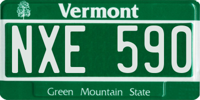 VT license plate NXE590