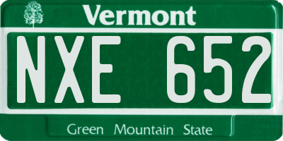 VT license plate NXE652
