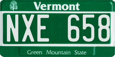 VT license plate NXE658