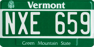 VT license plate NXE659
