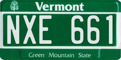 VT license plate NXE661