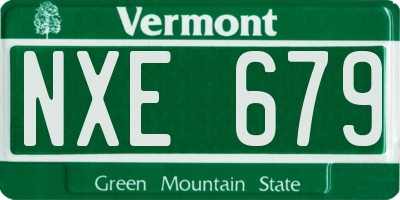 VT license plate NXE679