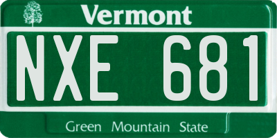 VT license plate NXE681