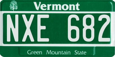 VT license plate NXE682