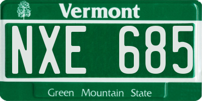 VT license plate NXE685