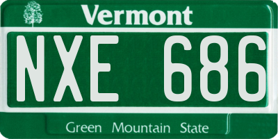 VT license plate NXE686