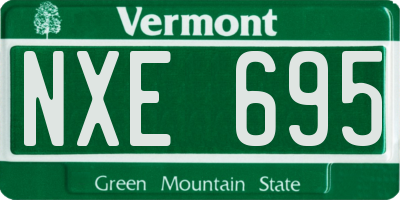 VT license plate NXE695