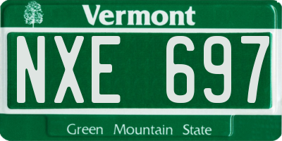 VT license plate NXE697