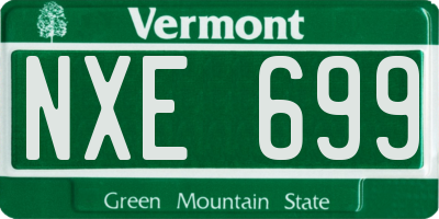 VT license plate NXE699