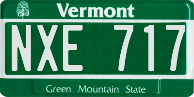 VT license plate NXE717