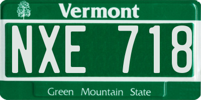 VT license plate NXE718