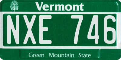 VT license plate NXE746